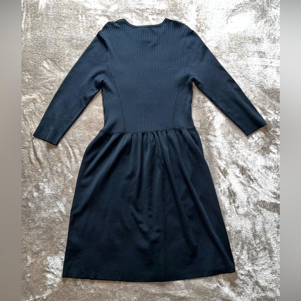 NEW J McLaughlin Stretchable Womens W/Tag Size L Black Color 3/4 Sleeve Dress